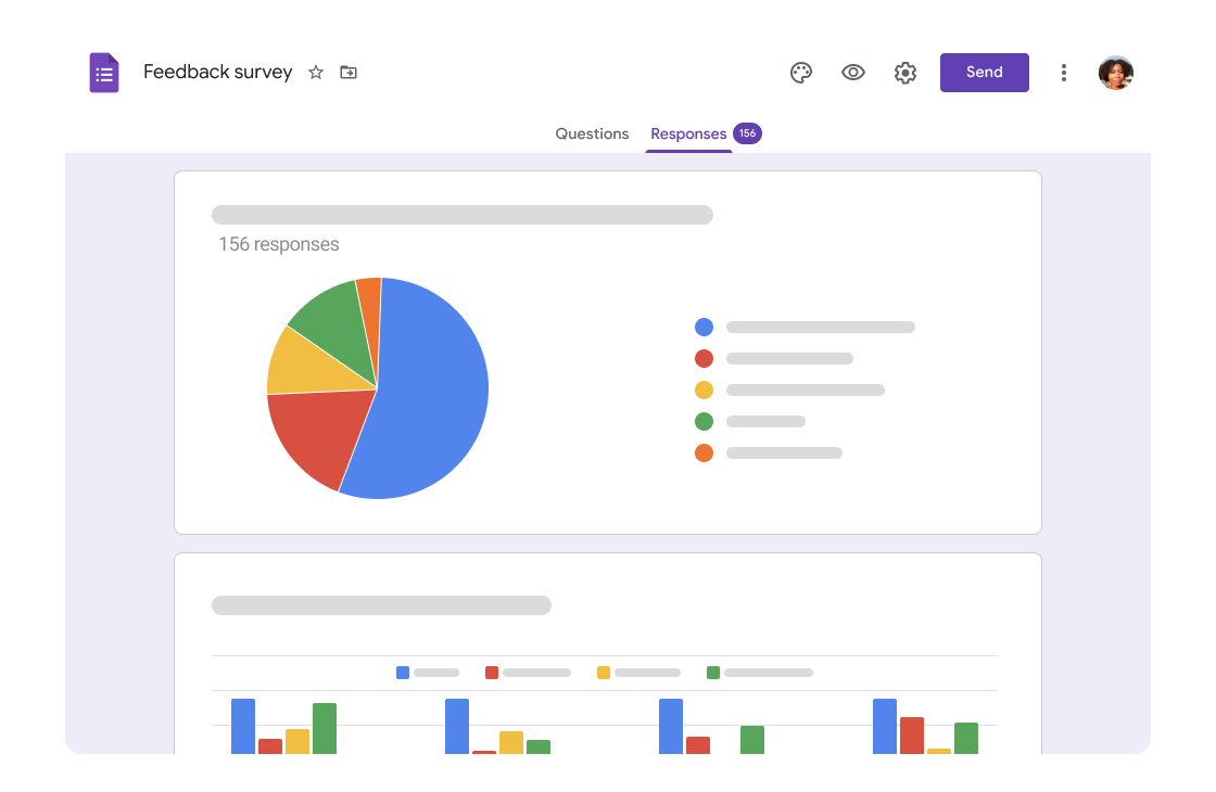 Screenshot of Google Forms summary responses